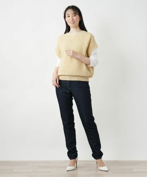 Leilian / レリアン テーラードジャケット | ラメニットベスト【Leilian WHITE LABEL】 | 詳細1