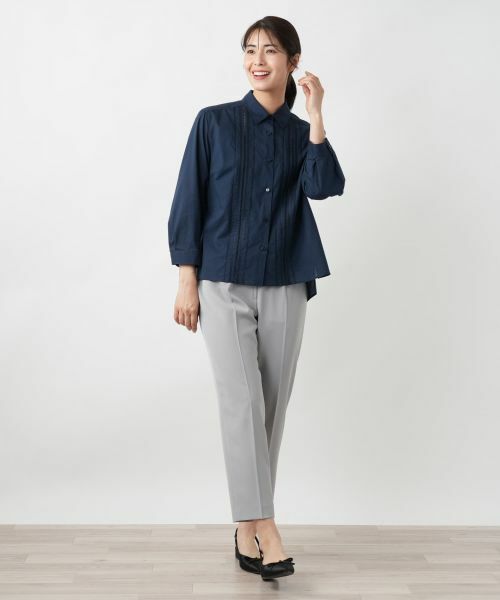 Leilian / レリアン シャツ・ブラウス | 透かしレースブラウス【Leilian WHITE LABEL】 | 詳細1