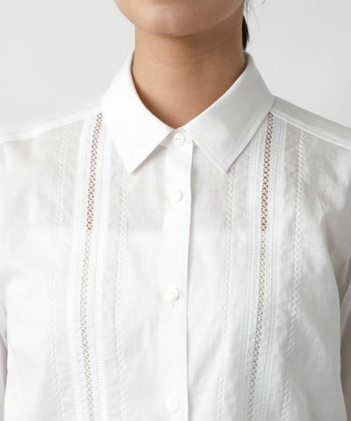 Leilian / レリアン シャツ・ブラウス | 透かしレースブラウス【Leilian WHITE LABEL】 | 詳細10