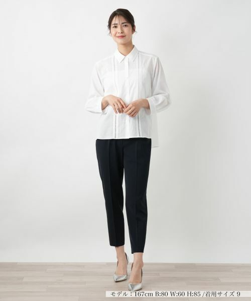 Leilian / レリアン シャツ・ブラウス | 透かしレースブラウス【Leilian WHITE LABEL】 | 詳細4