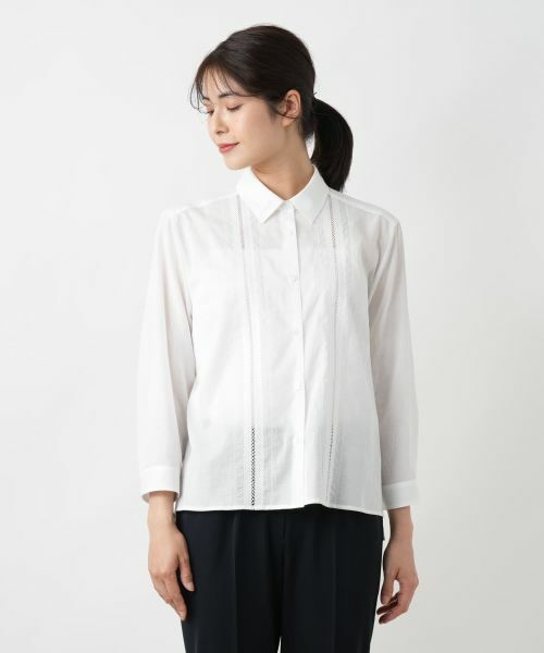 Leilian / レリアン シャツ・ブラウス | 透かしレースブラウス【Leilian WHITE LABEL】 | 詳細7