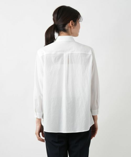 セール】 透かしレースブラウス【Leilian WHITE LABEL