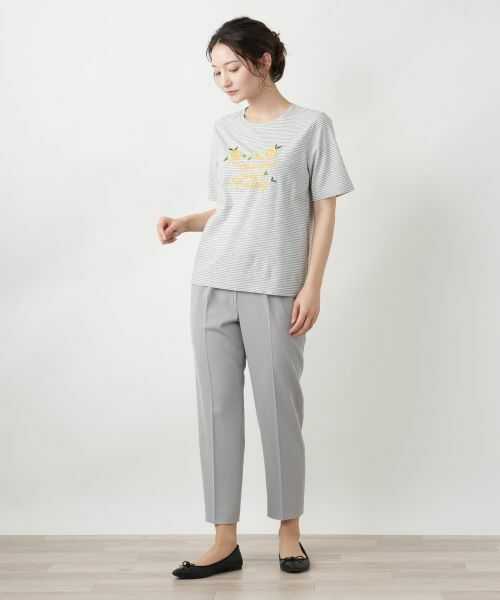 Leilian / レリアン Tシャツ | ナローボーダーTシャツ【Leilian WHITE LABEL】 | 詳細1