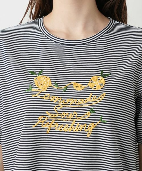 Leilian / レリアン Tシャツ | ナローボーダーTシャツ【Leilian WHITE LABEL】 | 詳細10