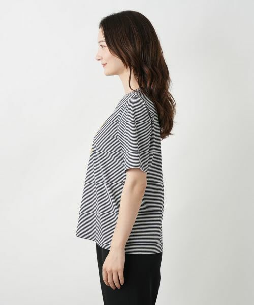 Leilian / レリアン Tシャツ | ナローボーダーTシャツ【Leilian WHITE LABEL】 | 詳細8