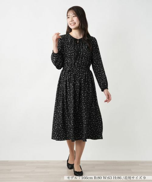 Leilian / レリアン ドレス | プリントフレアワンピース【Leilian WHITE LABEL】 | 詳細5