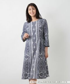 Leilian / レリアン ドレス | ペイズリーフレアワンピース【Leilian WHITE LABEL】