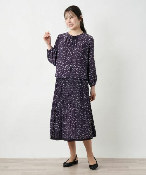 Leilian / レリアン シャツ・ブラウス | プリントクルーネックブラウス【Leilian WHITE LABEL】 | 詳細1