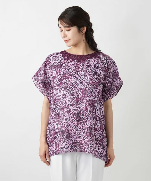 セール】 ペイズリーレース刺繍ブラウス （シャツ・ブラウス