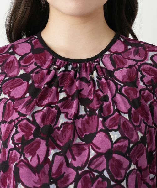 Leilian / レリアン シャツ・ブラウス | フラワー柄クルーネックブラウス | 詳細10