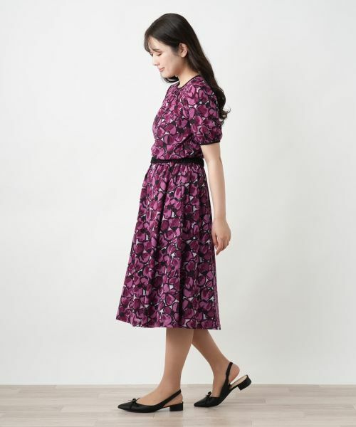 Leilian / レリアン ミニ・ひざ丈スカート | フラワー柄フレアスカート | 詳細2