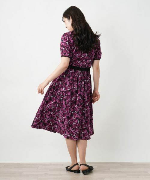 Leilian / レリアン ミニ・ひざ丈スカート | フラワー柄フレアスカート | 詳細3