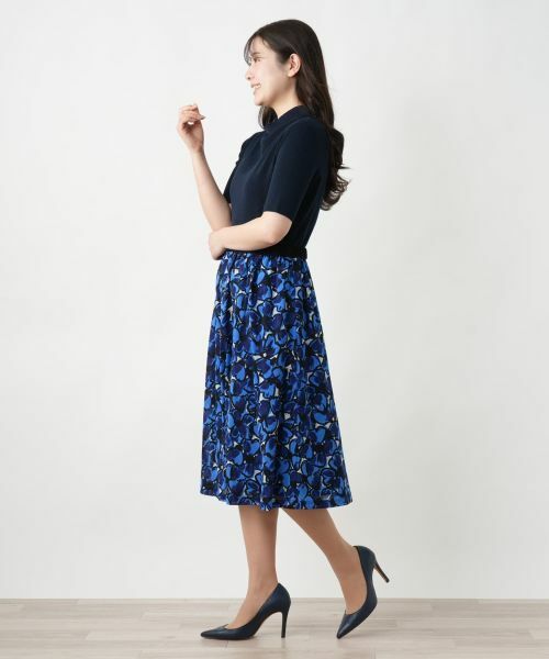 Leilian / レリアン ミニ・ひざ丈スカート | フラワー柄フレアスカート | 詳細5