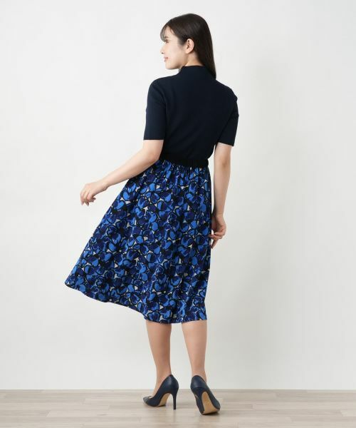 Leilian / レリアン ミニ・ひざ丈スカート | フラワー柄フレアスカート | 詳細6