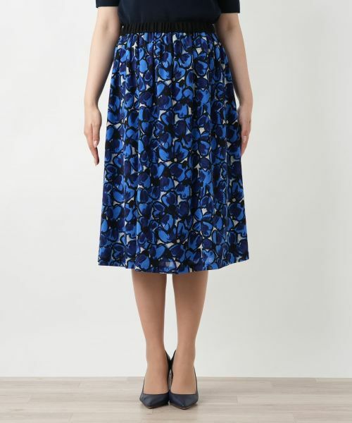 Leilian / レリアン ミニ・ひざ丈スカート | フラワー柄フレアスカート | 詳細7