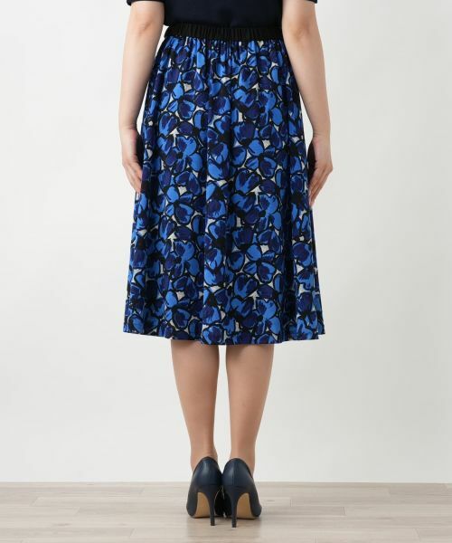 Leilian / レリアン ミニ・ひざ丈スカート | フラワー柄フレアスカート | 詳細9