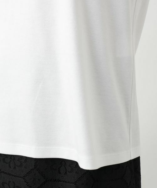 Leilian / レリアン Tシャツ | フラワー刺繍Tシャツ | 詳細13
