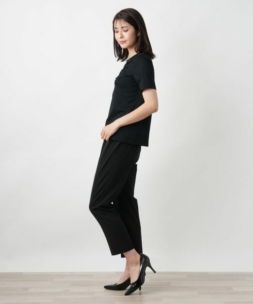 Leilian / レリアン Tシャツ | フラワー刺繍Tシャツ | 詳細2