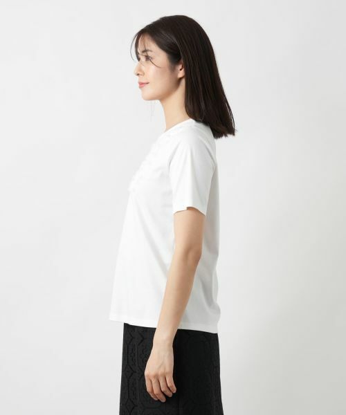 Leilian / レリアン Tシャツ | フラワー刺繍Tシャツ | 詳細8