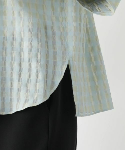 Leilian / レリアン シャツ・ブラウス | シアーチェックブラウス【Leilian WHITE LABEL】 | 詳細10
