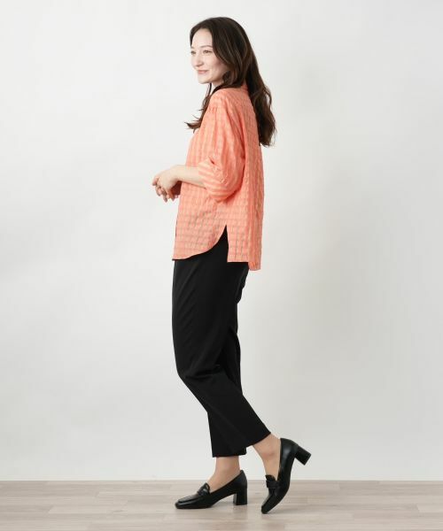 Leilian / レリアン シャツ・ブラウス | シアーチェックブラウス【Leilian WHITE LABEL】 | 詳細14