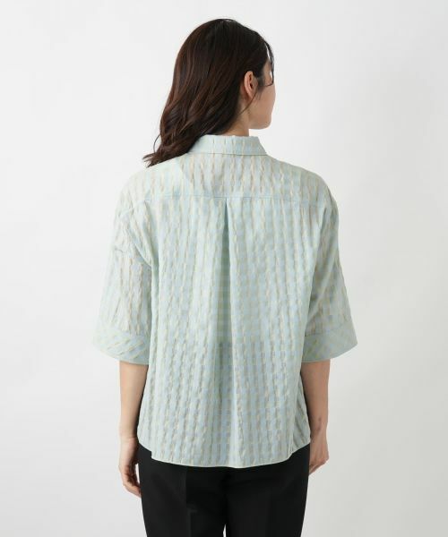 Leilian / レリアン シャツ・ブラウス | シアーチェックブラウス【Leilian WHITE LABEL】 | 詳細6