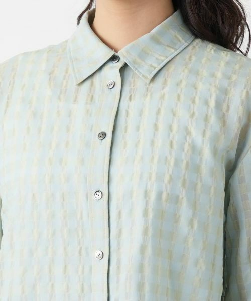 Leilian / レリアン シャツ・ブラウス | シアーチェックブラウス【Leilian WHITE LABEL】 | 詳細7