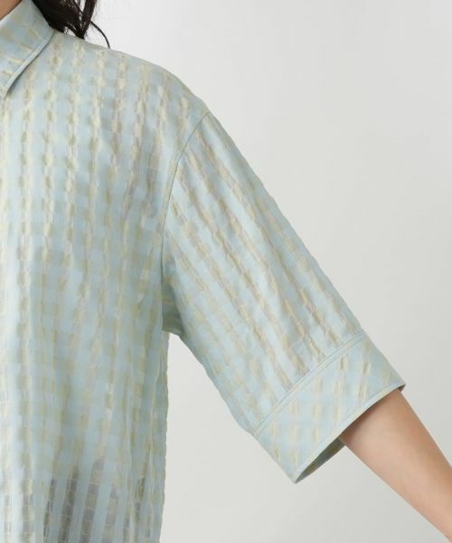 Leilian / レリアン シャツ・ブラウス | シアーチェックブラウス【Leilian WHITE LABEL】 | 詳細9