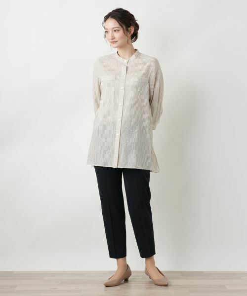 Leilian / レリアン シャツ・ブラウス | ストライプチュニックブラウス【Leilian WHITE LABEL】 | 詳細15