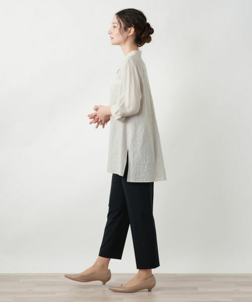 Leilian / レリアン シャツ・ブラウス | ストライプチュニックブラウス【Leilian WHITE LABEL】 | 詳細16