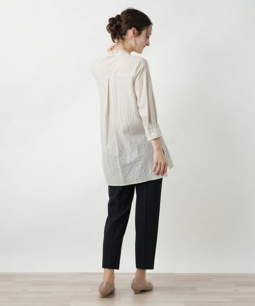 Leilian / レリアン シャツ・ブラウス | ストライプチュニックブラウス【Leilian WHITE LABEL】 | 詳細17