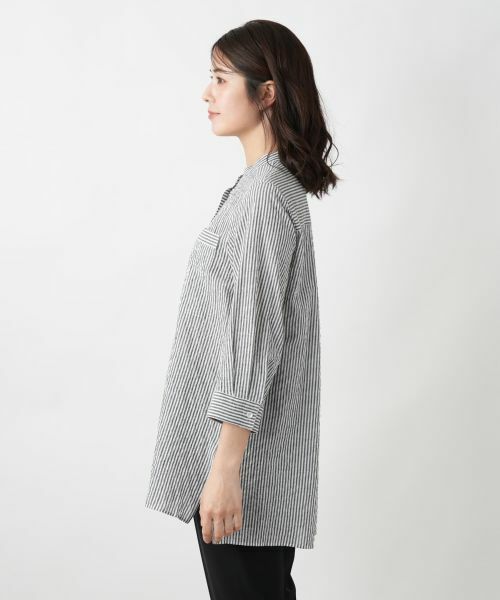 Leilian / レリアン シャツ・ブラウス | ストライプチュニックブラウス【Leilian WHITE LABEL】 | 詳細5