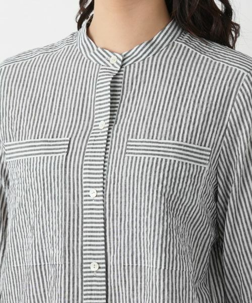 Leilian / レリアン シャツ・ブラウス | ストライプチュニックブラウス【Leilian WHITE LABEL】 | 詳細7