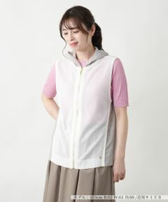 Leilian / レリアン テーラードジャケット | フード切替ベスト