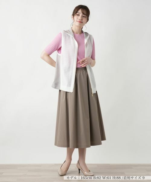 Leilian / レリアン テーラードジャケット | フード切替ベスト | 詳細1