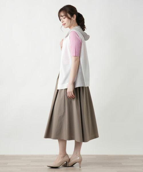 Leilian / レリアン テーラードジャケット | フード切替ベスト | 詳細2