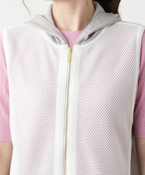 Leilian / レリアン テーラードジャケット | フード切替ベスト | 詳細7