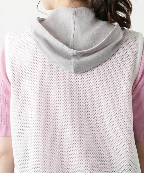 Leilian / レリアン テーラードジャケット | フード切替ベスト | 詳細8