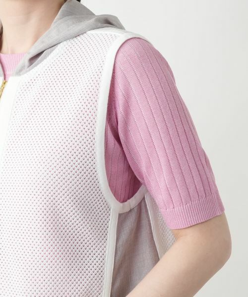 Leilian / レリアン テーラードジャケット | フード切替ベスト | 詳細9