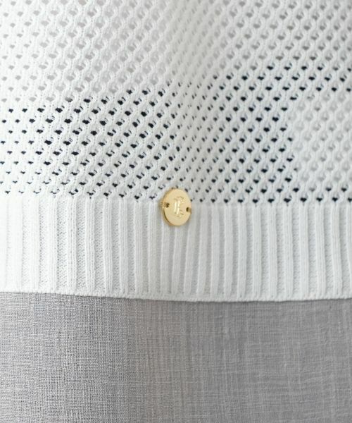 Leilian / レリアン ニット・セーター | 異素材切替クルーネックニット | 詳細11