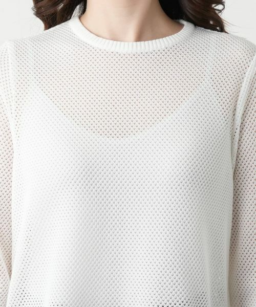 Leilian / レリアン ニット・セーター | 異素材切替クルーネックニット | 詳細7