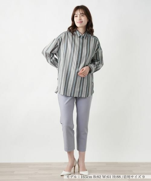 Leilian / レリアン シャツ・ブラウス | ストライプブラウス | 詳細1