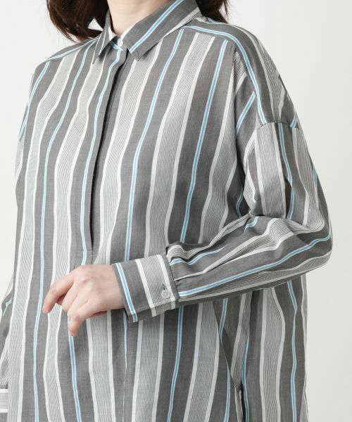 Leilian / レリアン シャツ・ブラウス | ストライプブラウス | 詳細10