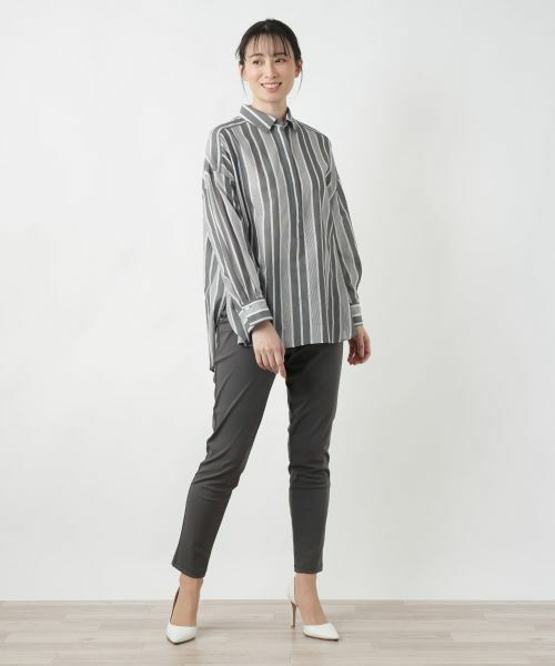 Leilian / レリアン シャツ・ブラウス | ストライプブラウス | 詳細13