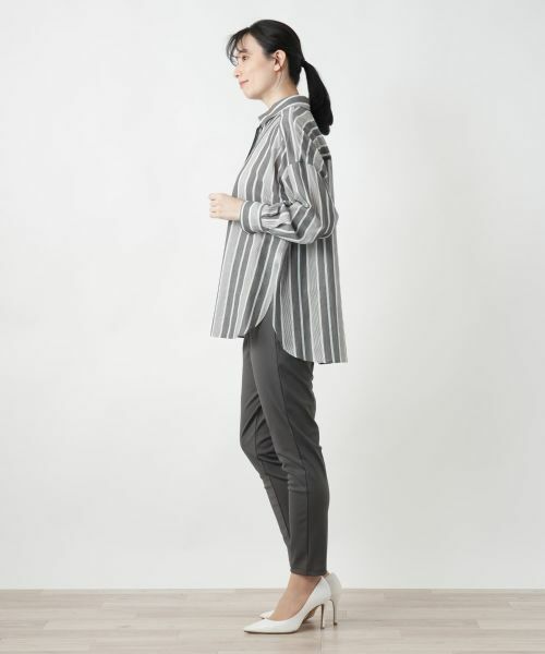 Leilian / レリアン シャツ・ブラウス | ストライプブラウス | 詳細14