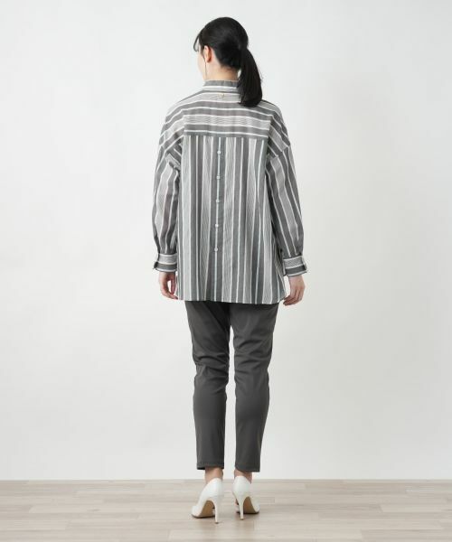 Leilian / レリアン シャツ・ブラウス | ストライプブラウス | 詳細15