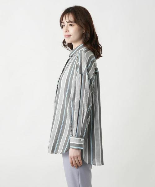 Leilian / レリアン シャツ・ブラウス | ストライプブラウス | 詳細5