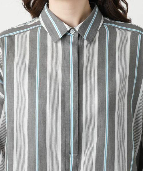 Leilian / レリアン シャツ・ブラウス | ストライプブラウス | 詳細7