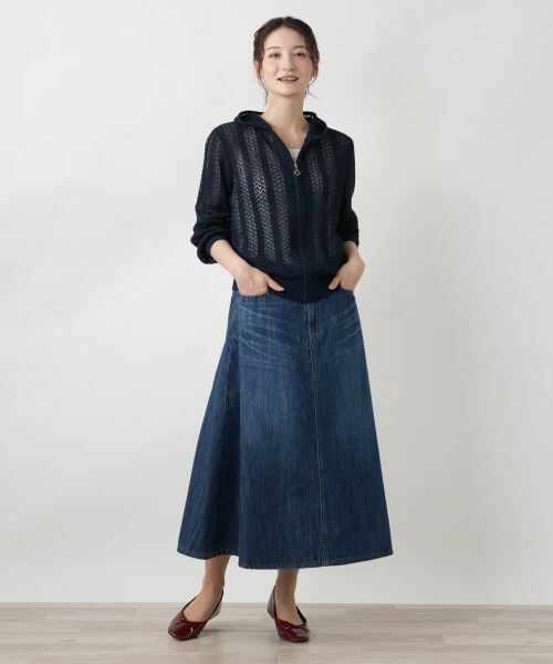 Leilian / レリアン カーディガン・ボレロ | フード付きジップカーディガン | 詳細1