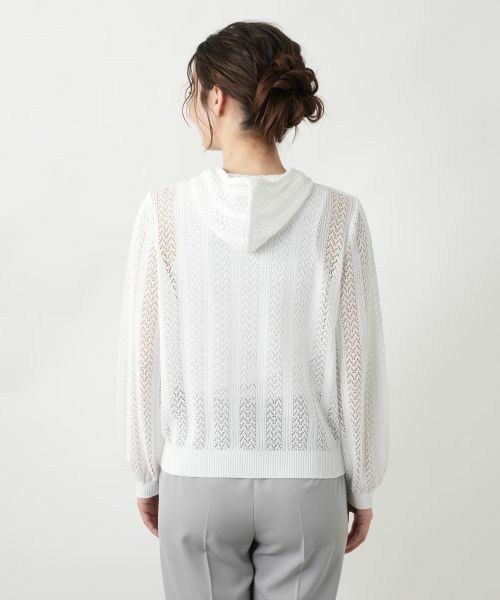 Leilian / レリアン カーディガン・ボレロ | フード付きジップカーディガン | 詳細9